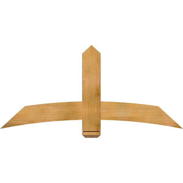 Ekena Millwork Bellingham Rough Sawn Timber Gable Bracket, Western Red Cedar, 60"W x 27"H x 2"D x 6"F, 11/12 Pitch GBW060X27X0206BEL00RWR - main